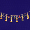 LoveArts Handmade Beautiful Multicolour Beads & Pearls Bandhanwar Along With Designer Bells